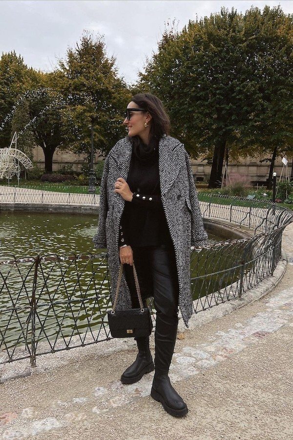 spring date night outfit, classy chill black woman look