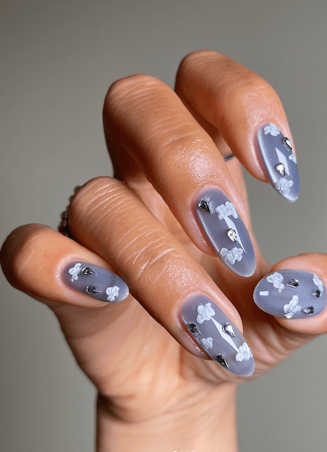 Elegant birthday nails, cute elegant nails, soft nude nails, dark femme nails, yet sophisticated, christmas sparkle.