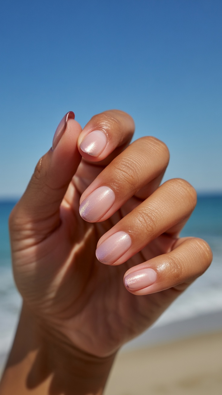Elegant cat eye nails, elegant christmas nails winter, light nude nails, dark nails inspiration, beautiful shimmer.