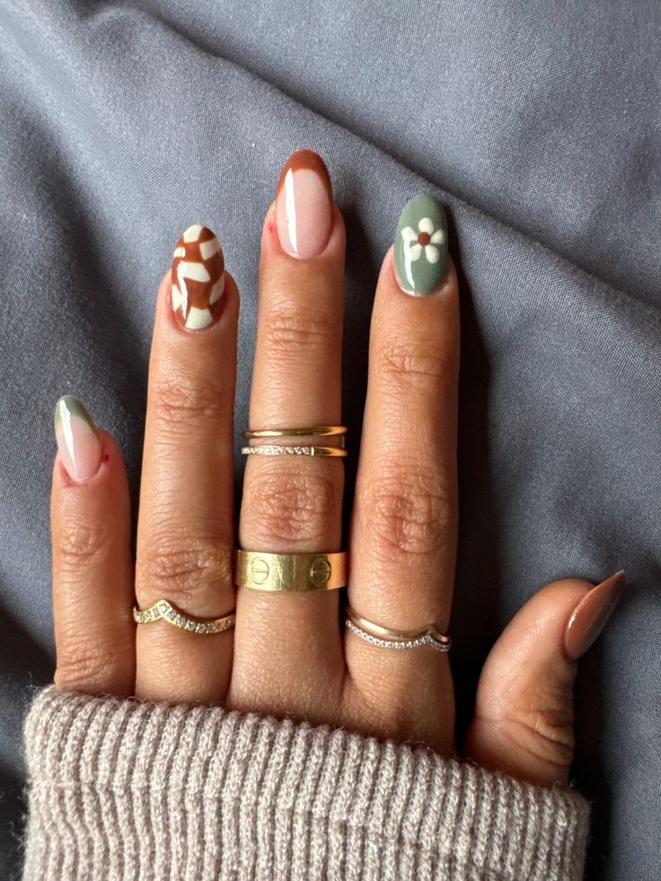 ombre fall nails acrylic, classy fall nails short, september nail ideas square, green