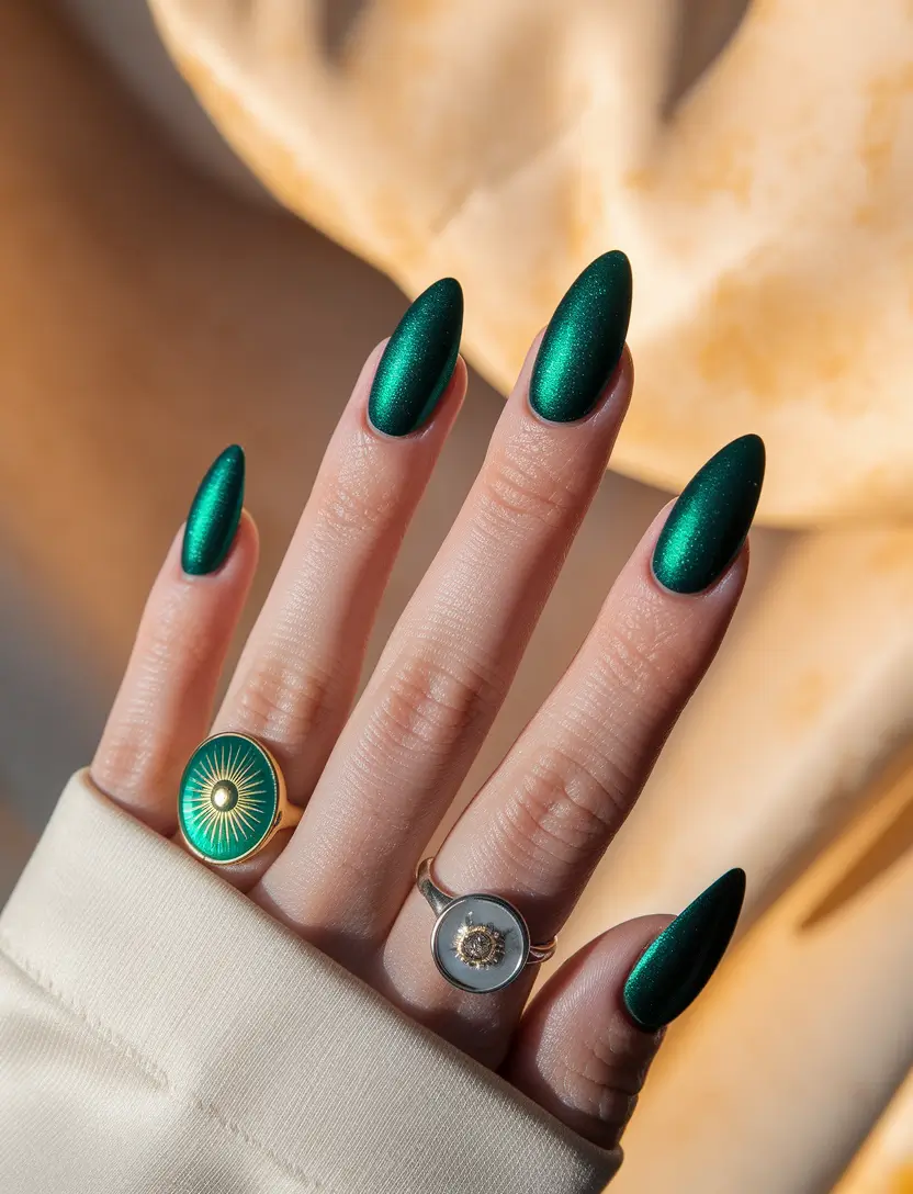 Almond nails for fall with dark red almond nails designs and colors.