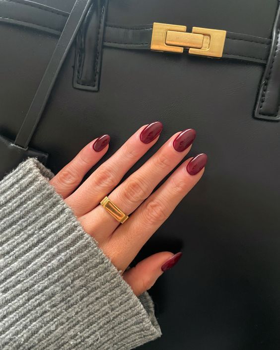 Baddie nails with almond nails november and brown.