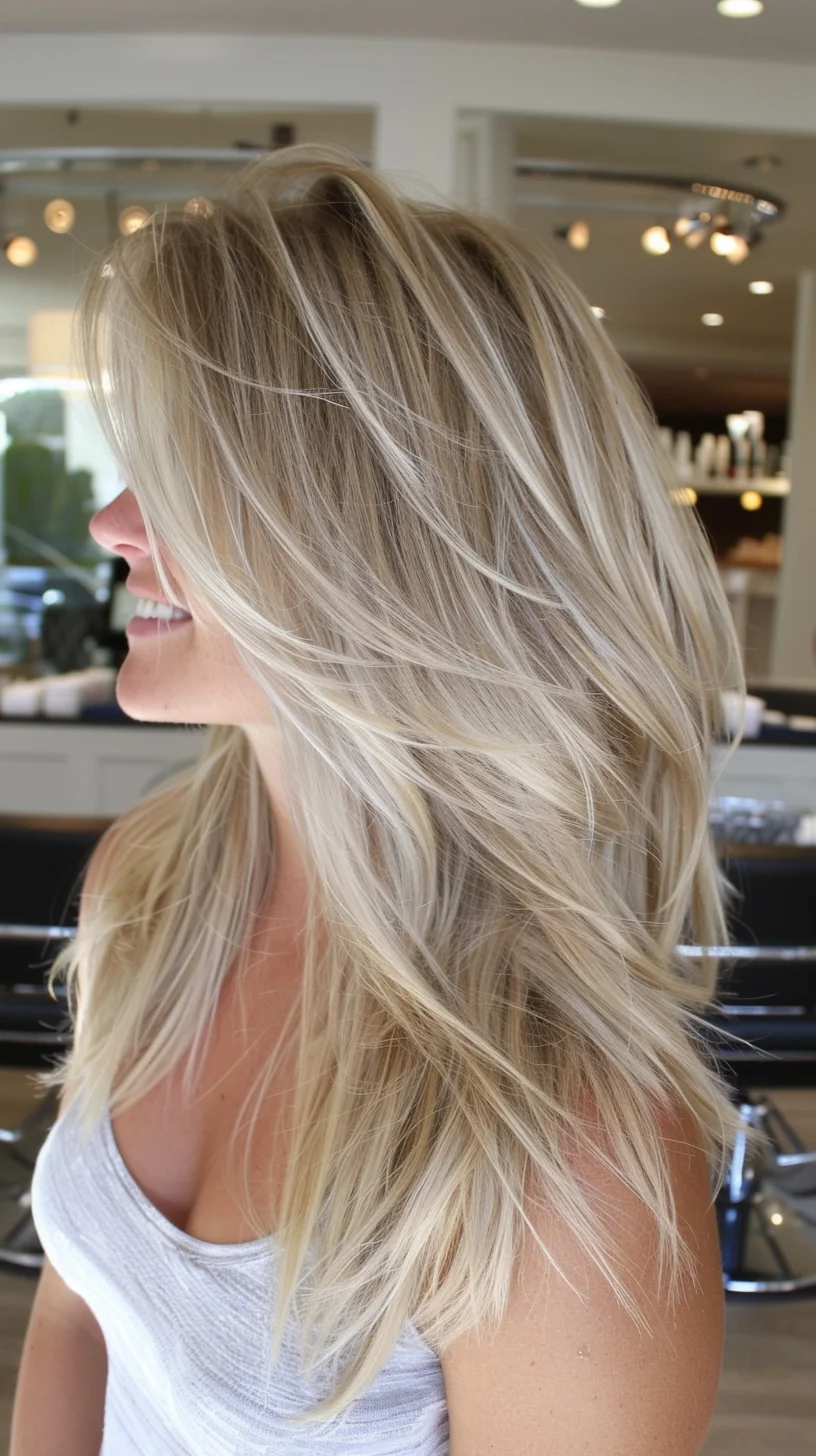 fall blonde hair color balayage, warm dirty blonde hair, with lowlights caramel