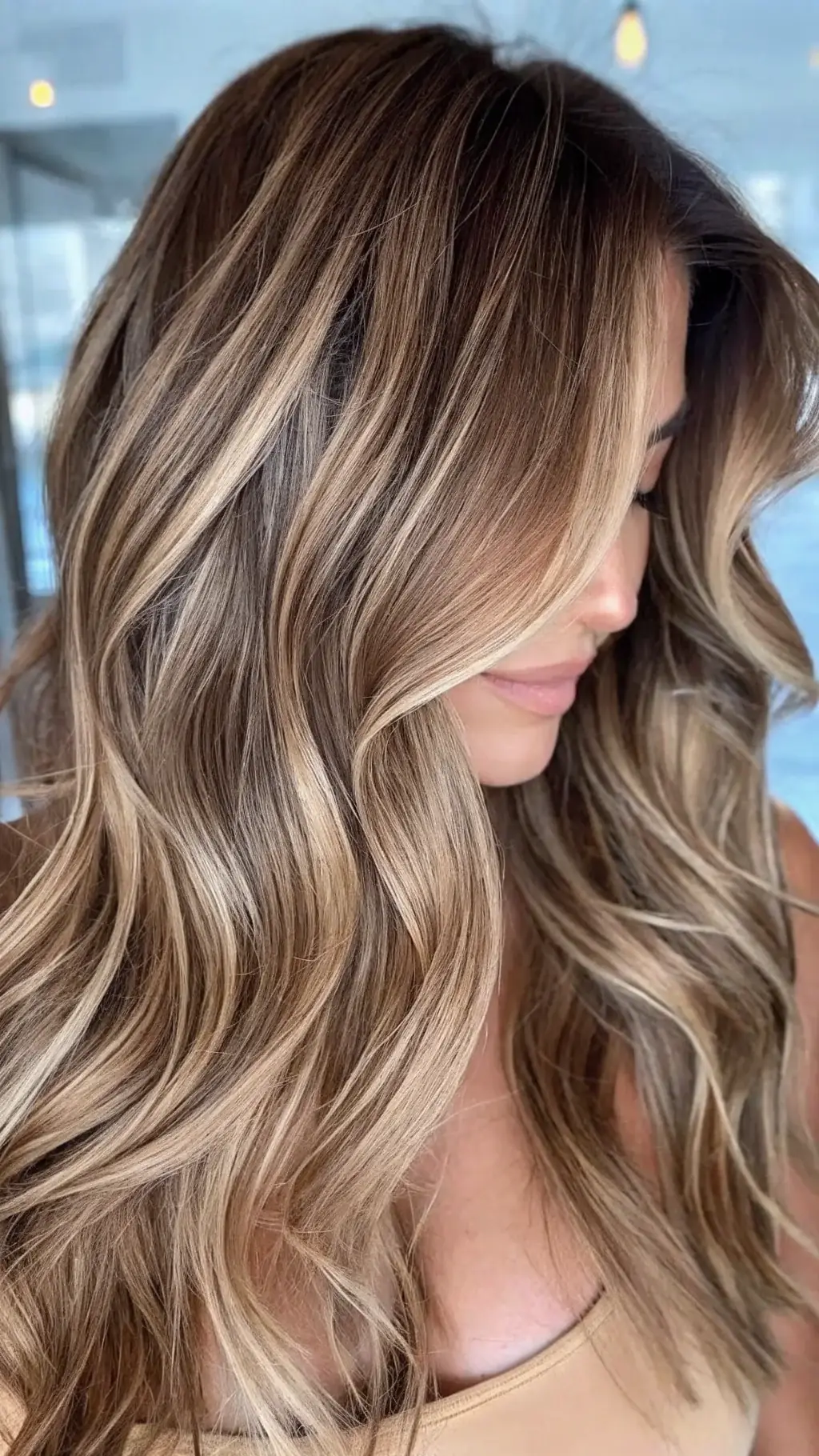 fun fall hair colors for blondes, warm dark blonde hair