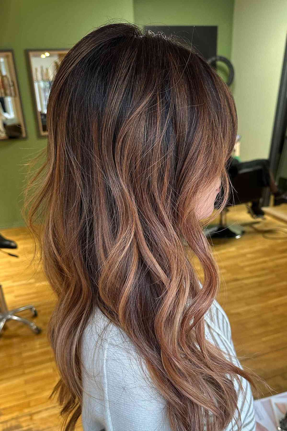 hair color ideas for brunettes for fall, chocolate lowlights brunettes, for chocolate brown highlights