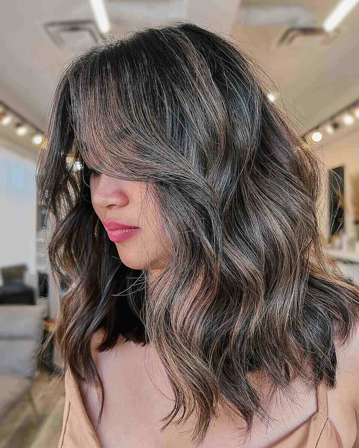 fall hair color for brunettes balayage, short fall hair color ideas, short