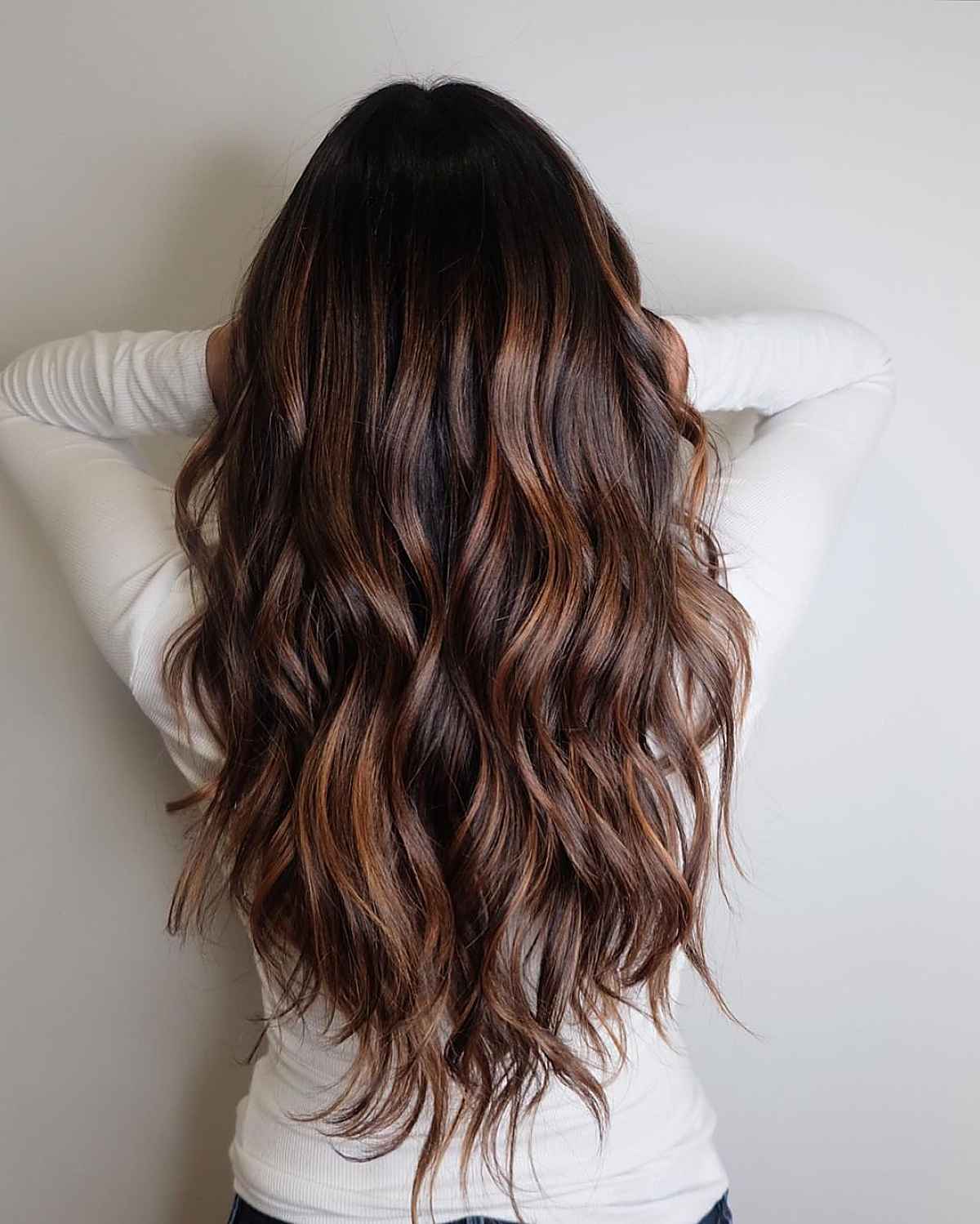 dark dimensional hair brunettes, dark skin hair color ideas