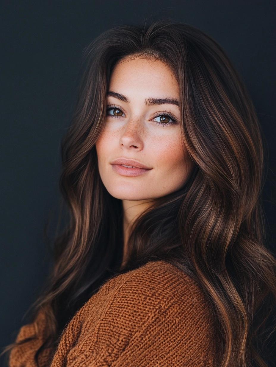 fall brown hair color brunettes, paprika hair color on black women