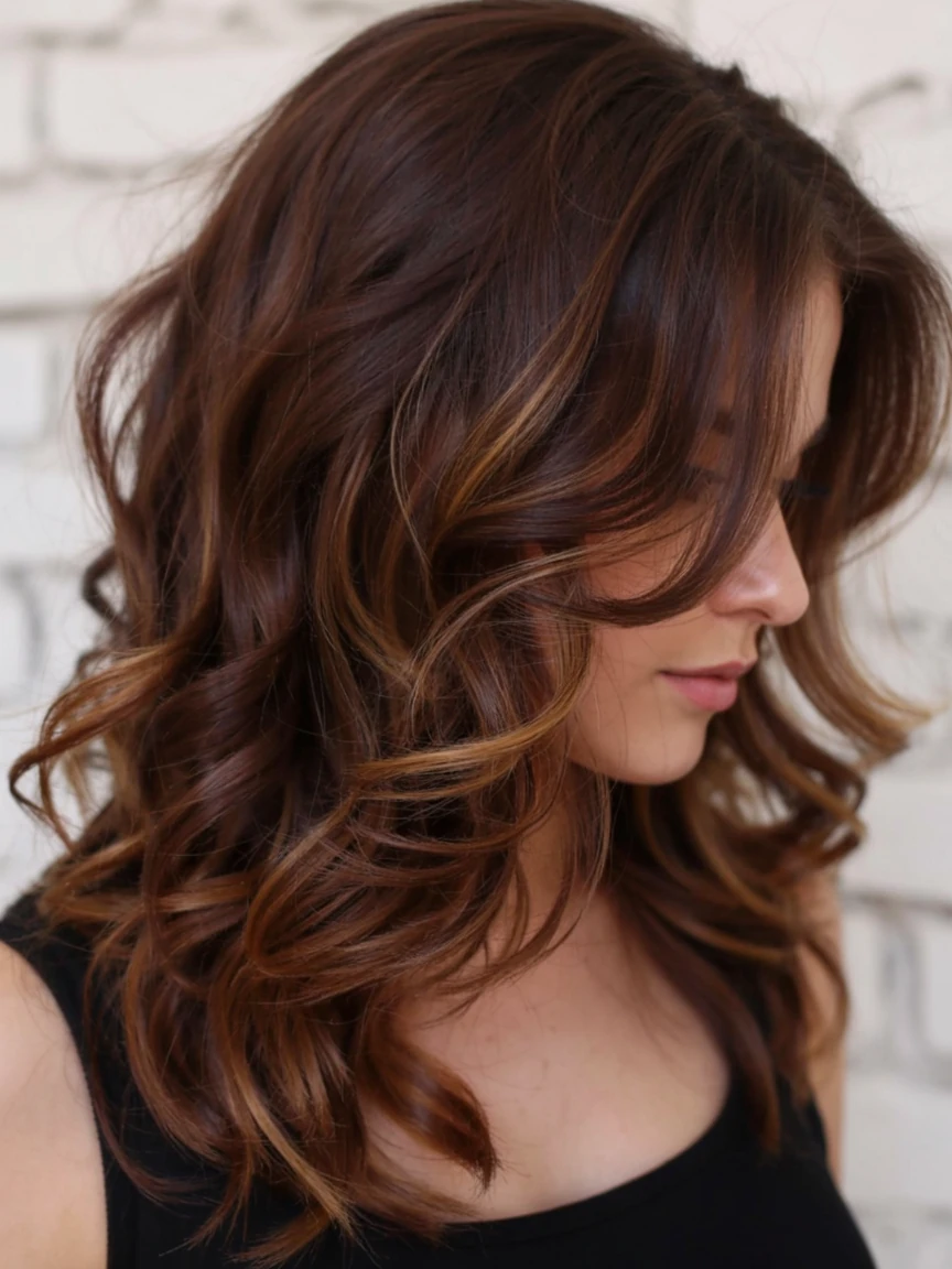 brown hair ideas for fall, fall brunette hair color balayage 2026