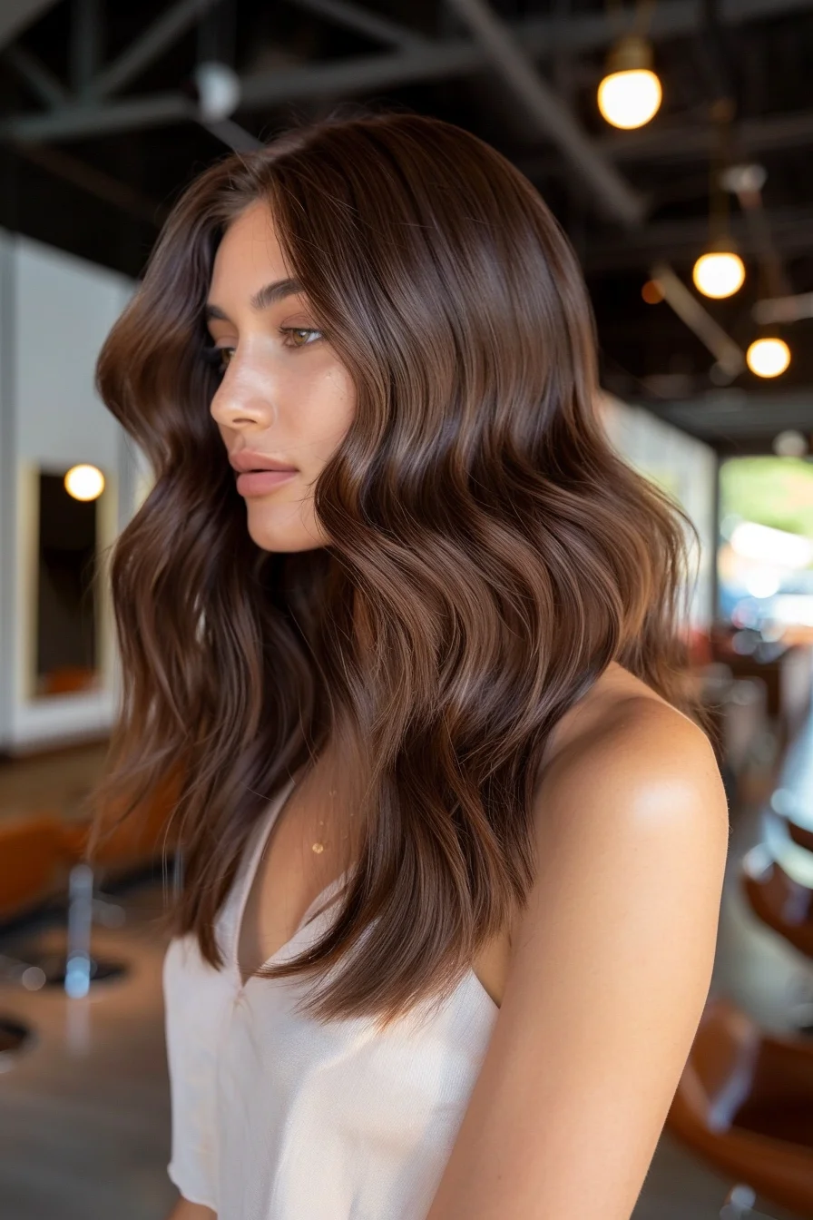 low maintenance brunette hair color, fall inspired hair color brunettes