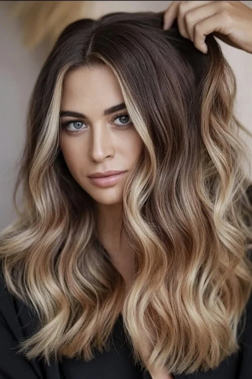 dark chocolate brown hair with lowlights, fall hair color for dark hair