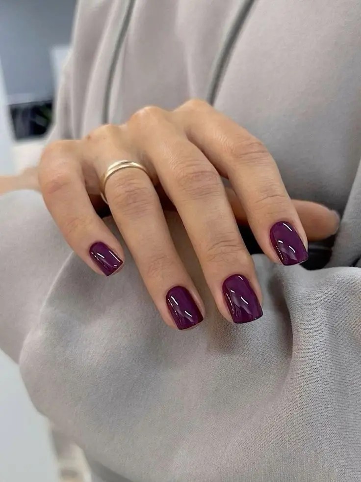 fall blue nail colors, late summer early fall nails, fall pink nails shades, purple