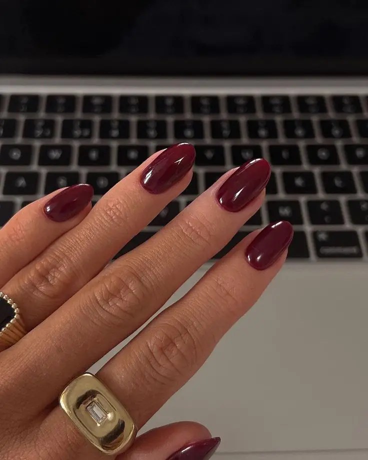 dark fall nail colors, blue fall nail ideas, thanksgiving nail designs gel, brown