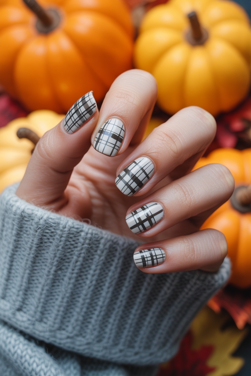 fall leaves nail designs, simple fall nail designs square, fall nails design ideas, almond shape, french tip