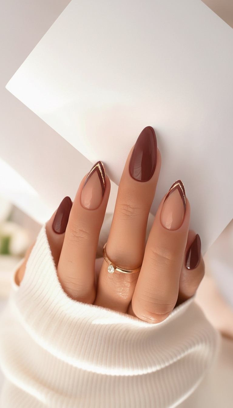 fall nail designs almond, halloween nails, fall nail ideas almond shape, trendy