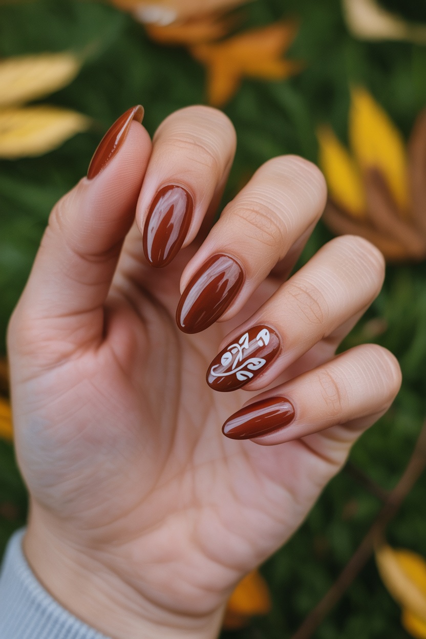 Fall nail ideas simple with fun fall nail designs and october nails.