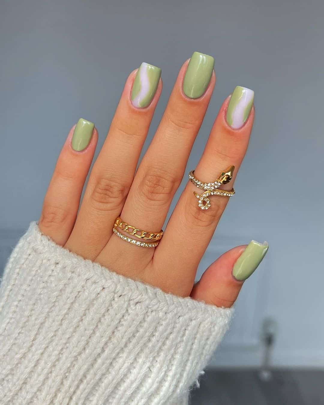 Nail ideas fall autumn with black and neutral nails and cute fall nails square.