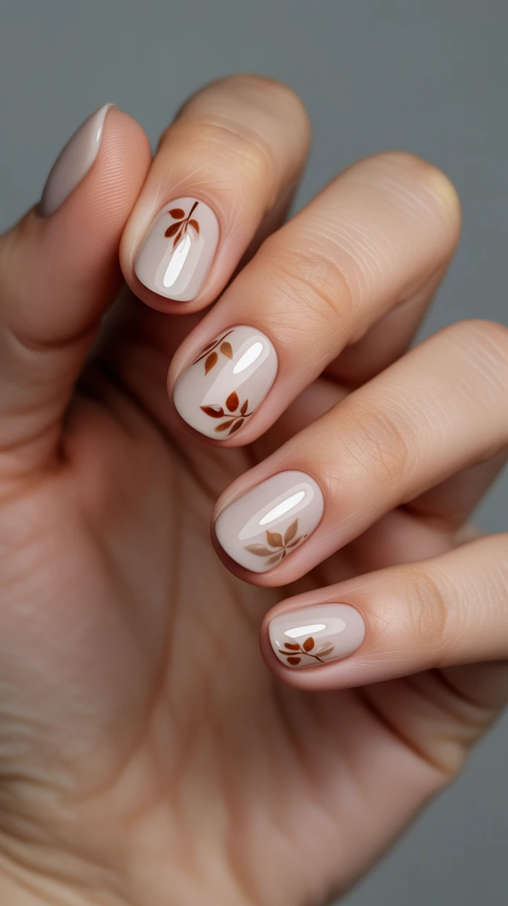 Summer nails transitioning with easy fall nail designs and simple elegance.