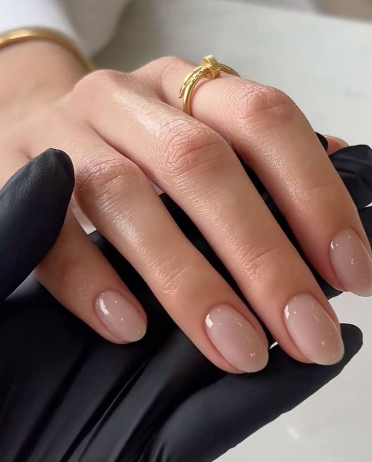 Classy fall nails with subtle christmas nails in almond shape.