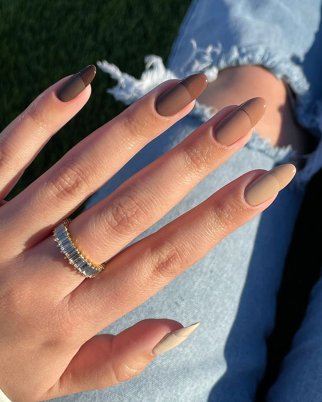 simple fall nail inspo almond with christmas nail inspo, acrylic design