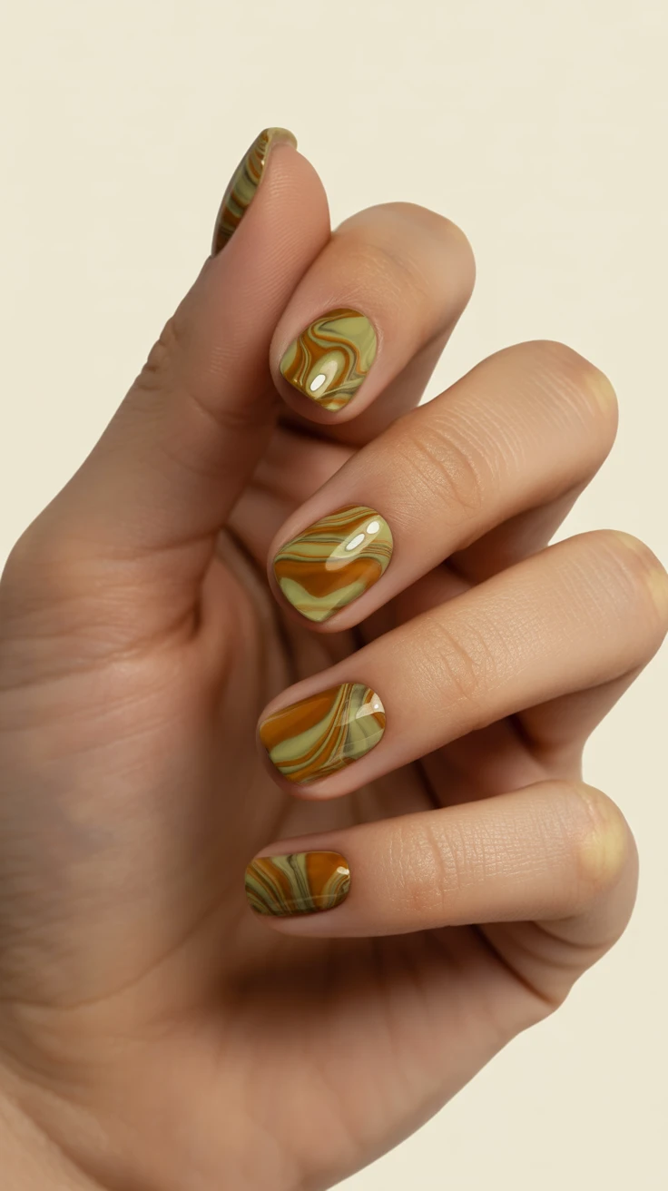 cute fall nails square with almond