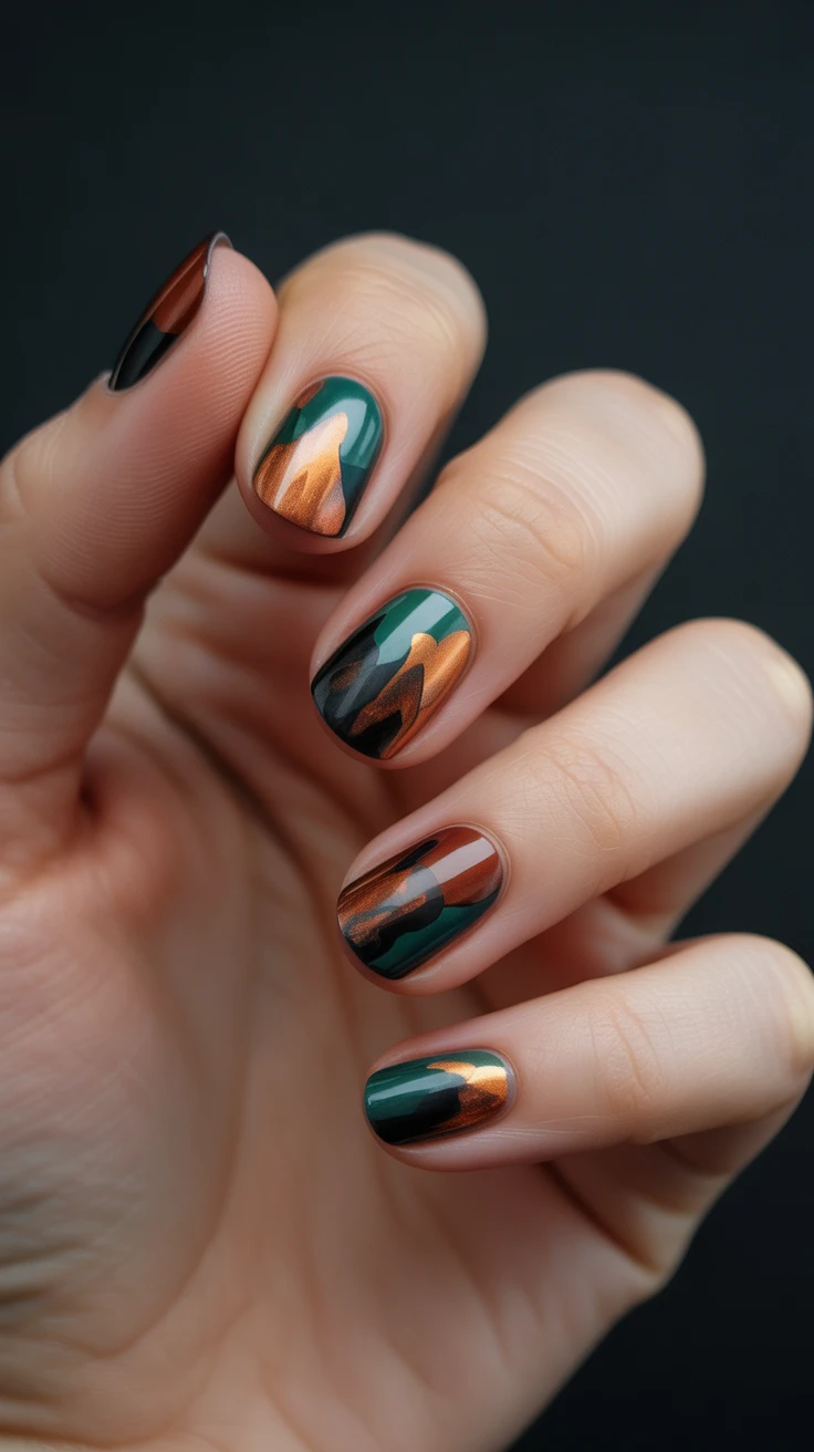 fall almond nails with orange fall nails and autumn long nails inspired by baddie disney styles