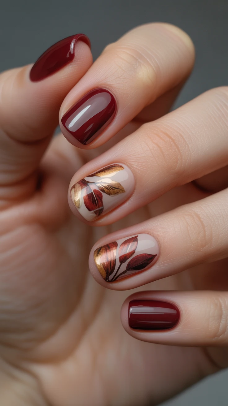 fall gel nails and fall winter nails with pink nails in classy autumn nails burgundy