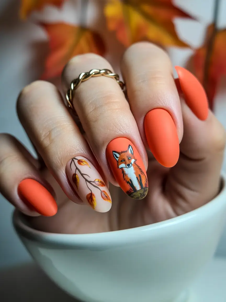 edgy fall nails with fall stiletto nails in fall transition nail colors pink burnt orange