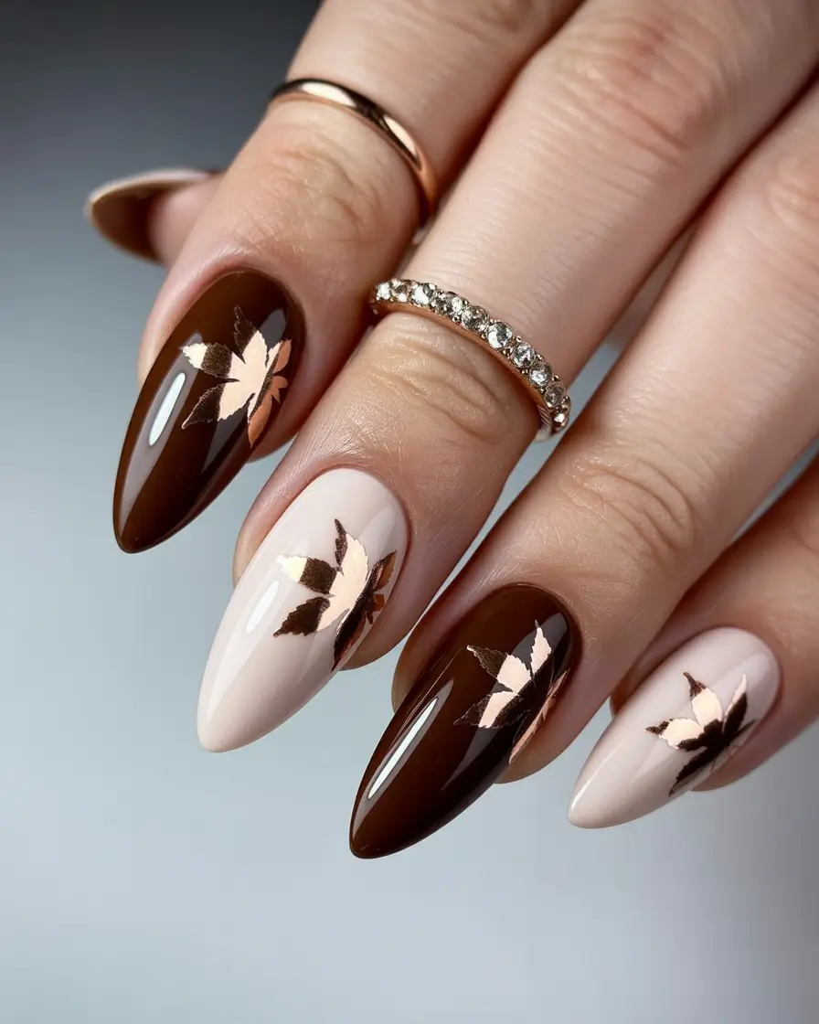 fall nails 2026 color trends with beginning of fall nails in black nail designs neutral unique
