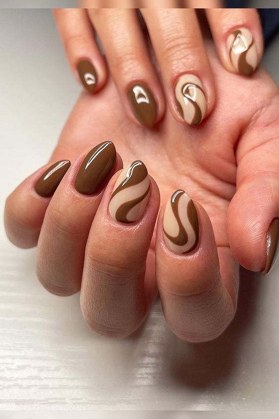 Fall short square nails ideas autumn with fall french tips summer nails 2026 square autumn