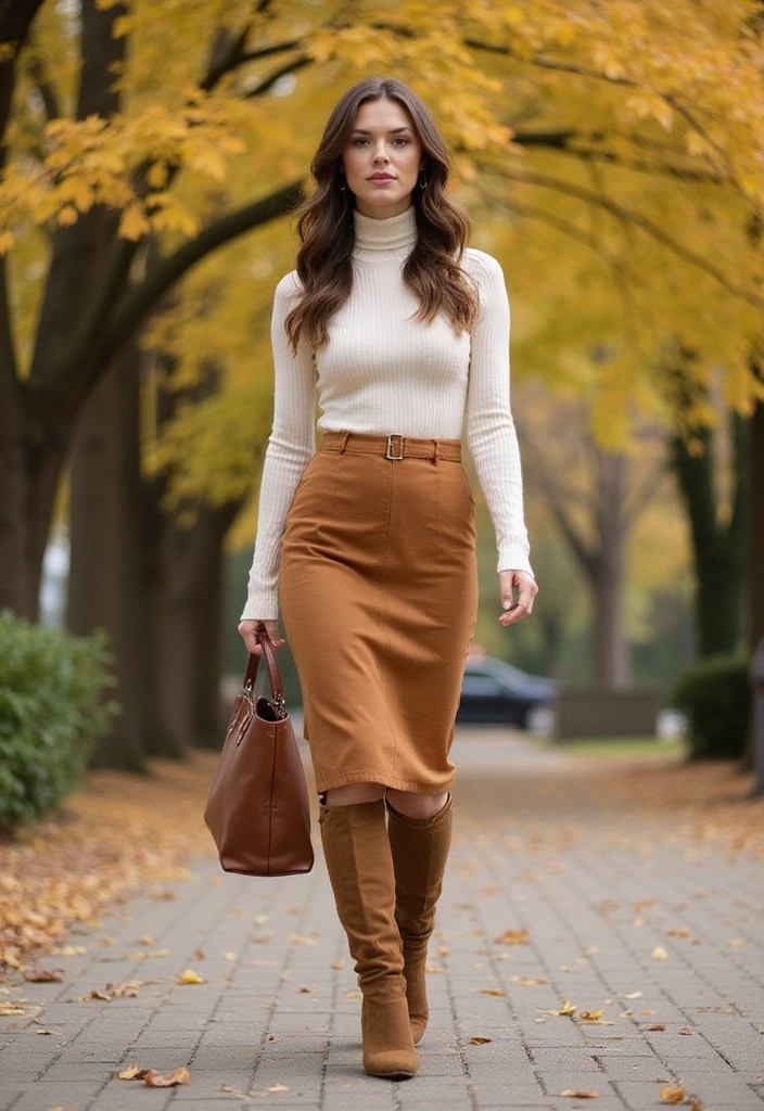 fall skirt outfits inspiration look 1