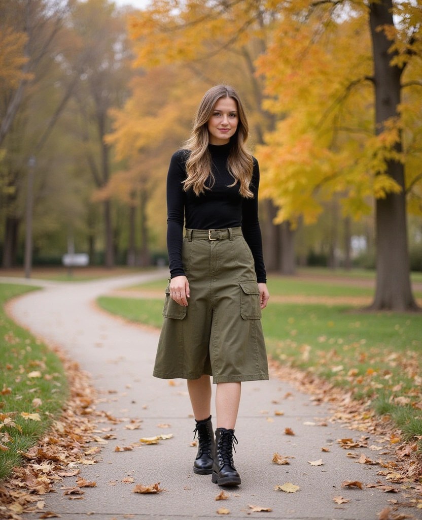 fall white skirt outfits, maxi skirt and boots outfit, black skirt outfit autumn