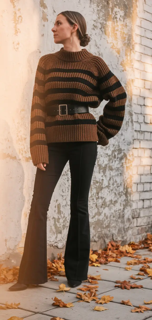september outfit ideas with knit layers