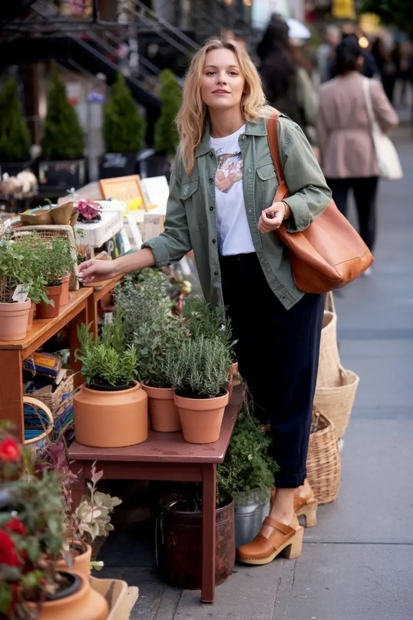 september outfits casual with denim and tee