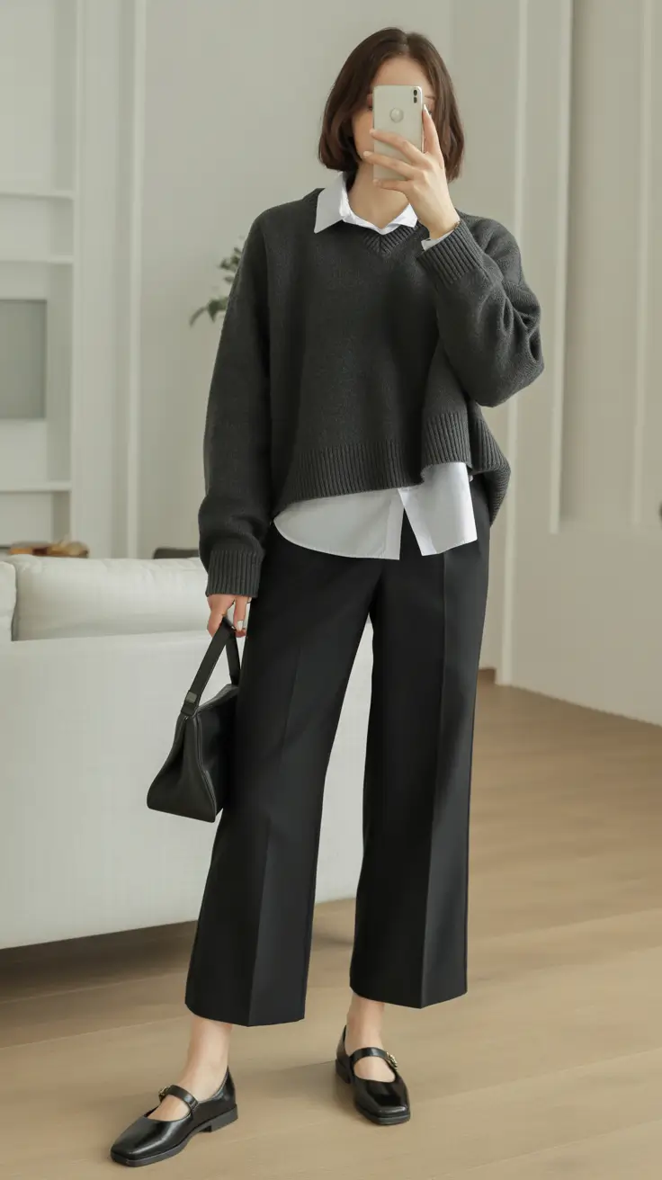 fall office outfits for women, rainy day outfit for work office, women
