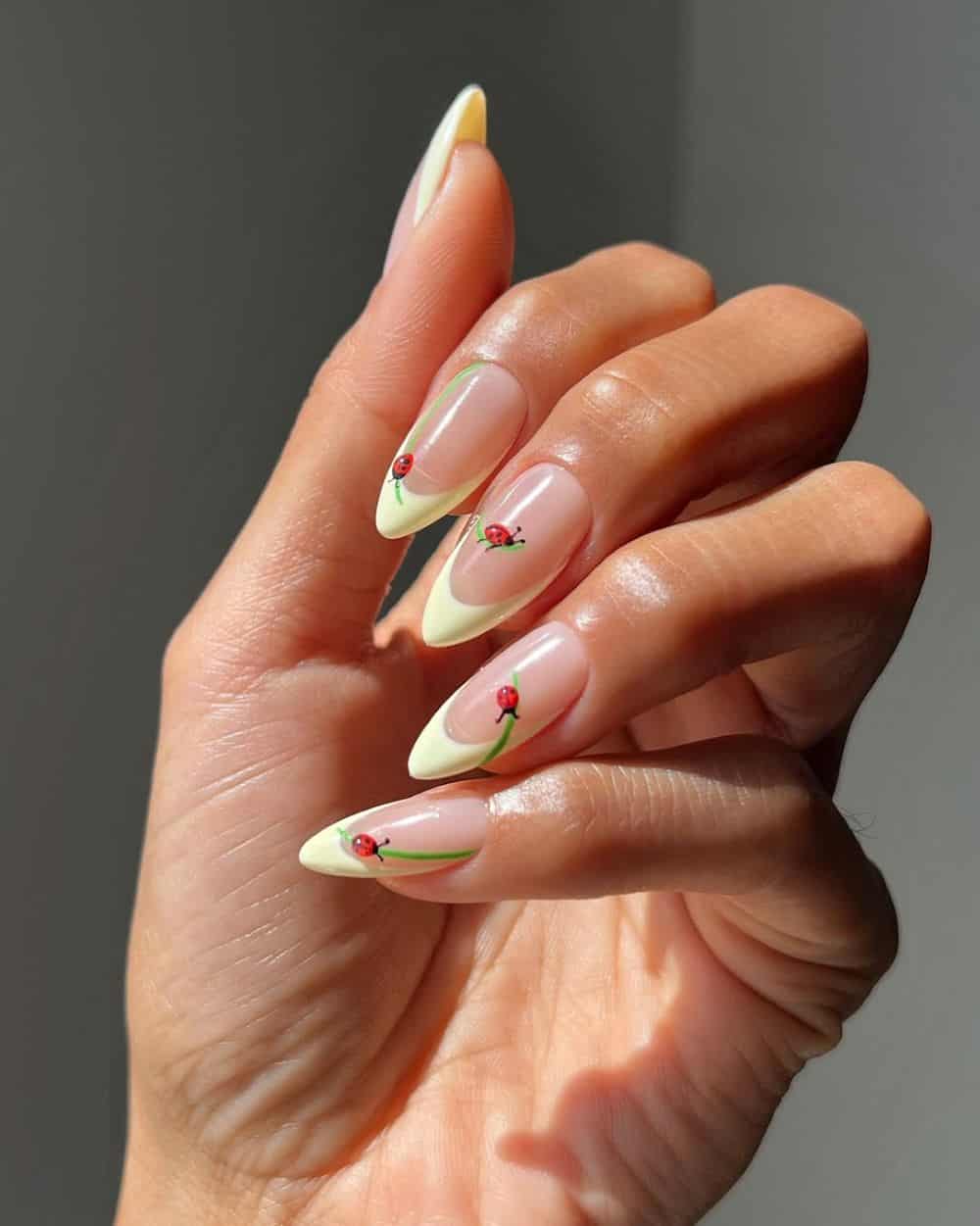 Red gel nails, gel extension nails, short nails inspo, rubber base nail designs, poly, on natural