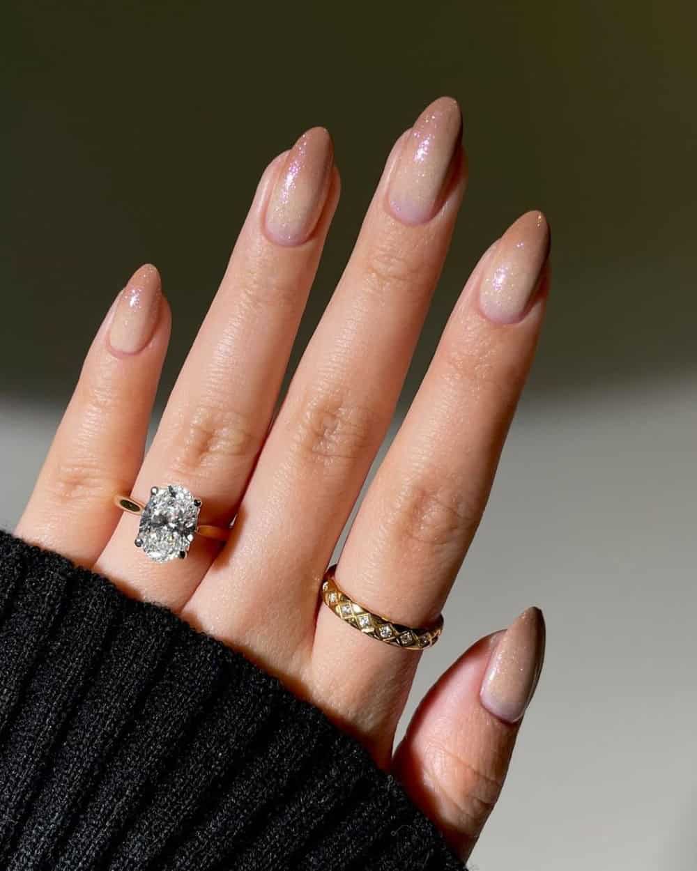 Natural gel nails, square gel nails, blooming nail ideas, nails acrylic, french, dark