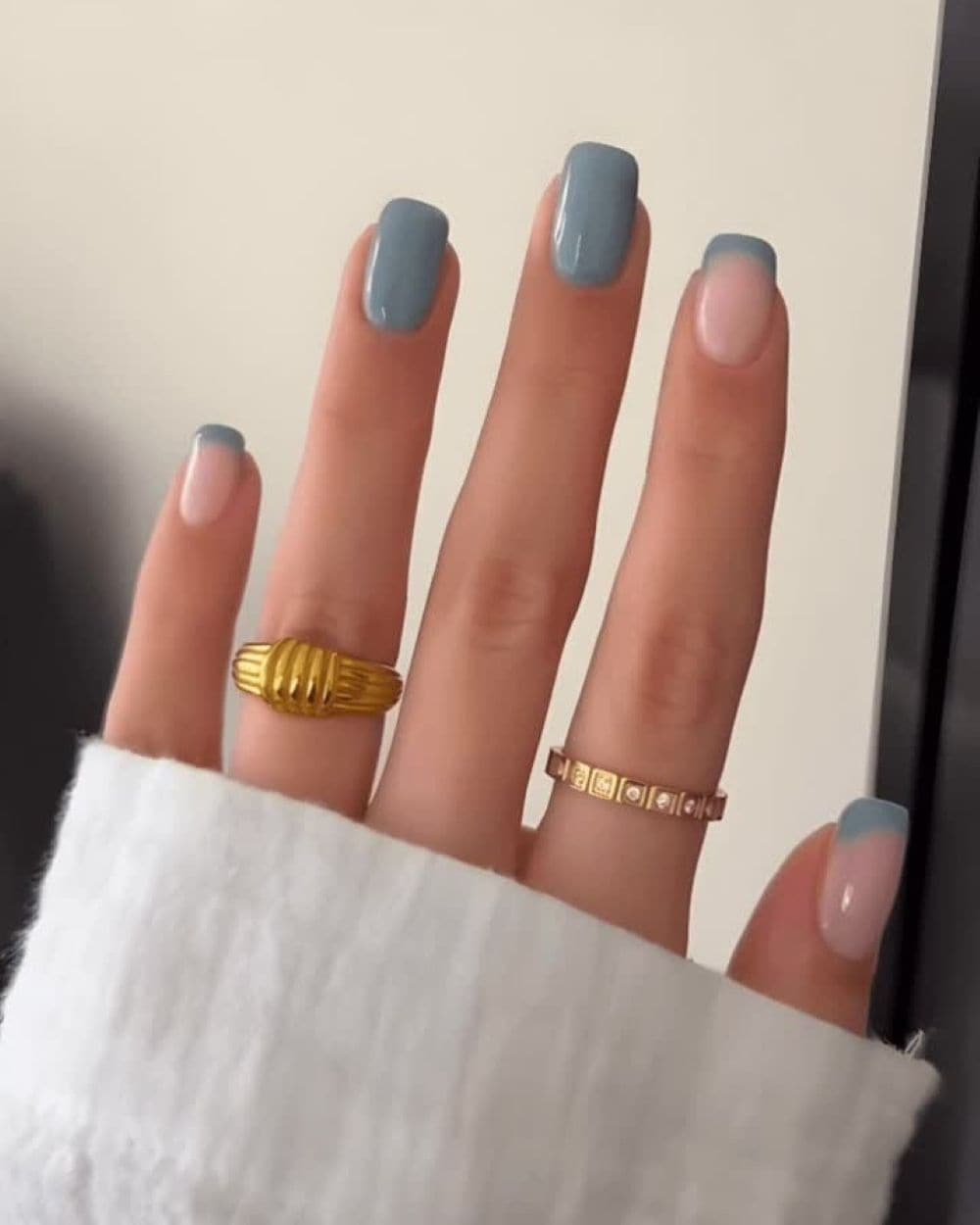 Gel mani short nails, green gel nails, blooming gel ideas, gum gel nails, 3d, march