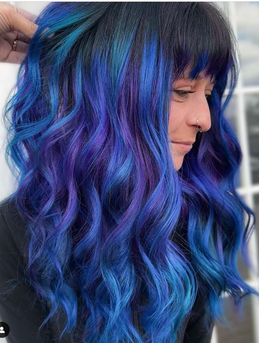 alternative hair color ideas, hair color ideas 2026, black hair balayage, fun hair dye ideas, for men, goth