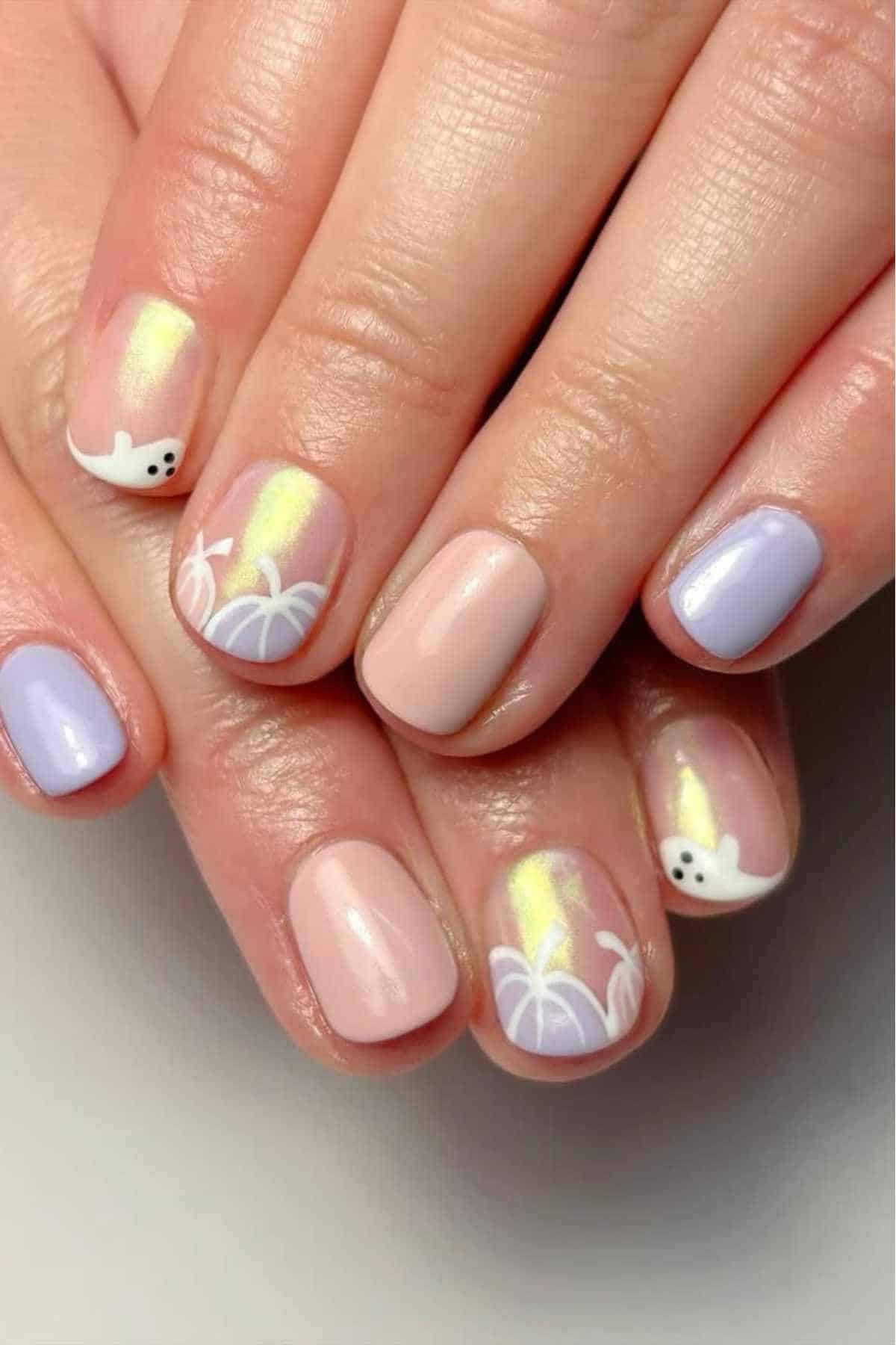 Spooky halloween nails short with short nail halloween designs