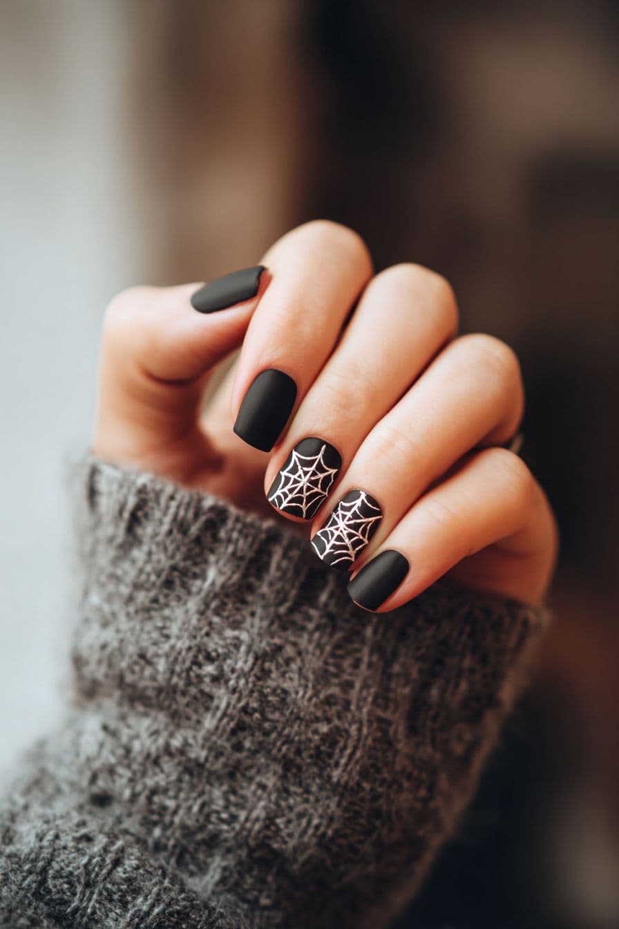 Halloween manicure short nails with easy halloween nails simple