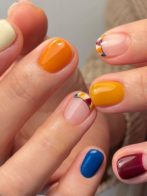 Fun halloween nails with cute short halloween nails