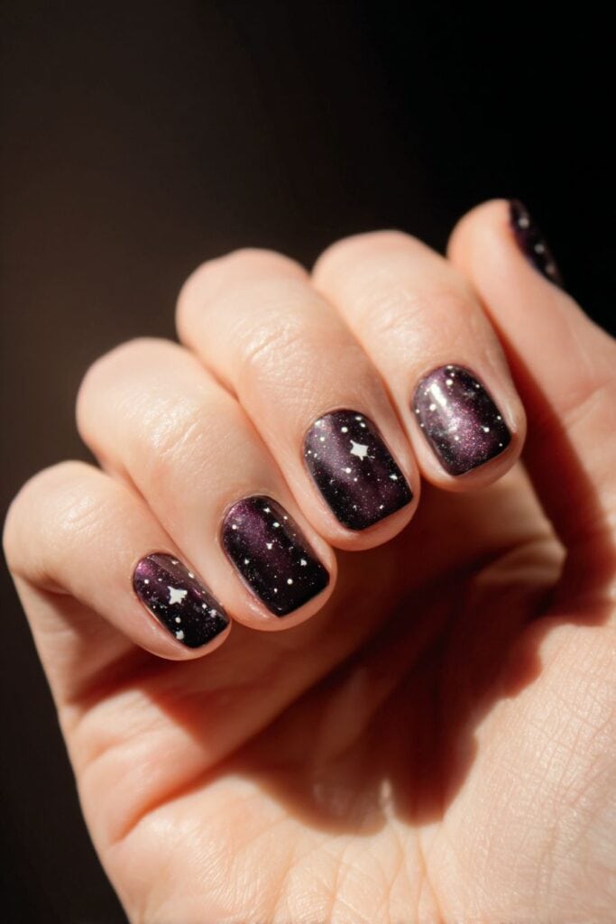 Halloween nail inspiration with october short nails