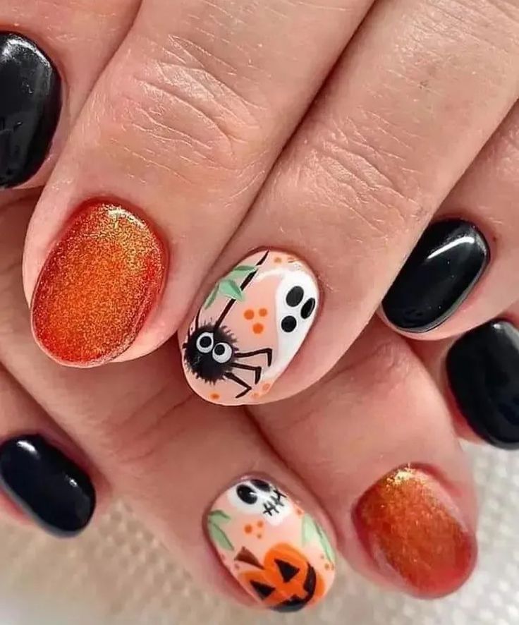 Halloween nails inspiration with halloween nail inspo easy