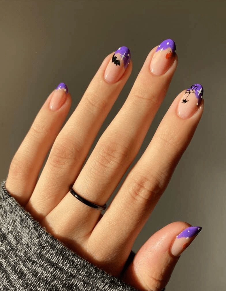 Halloween almond nails ideas with acrylic