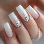 milky white nails inspiration look 1