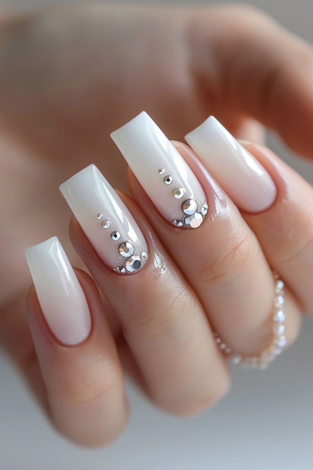 milky white nails inspiration look 1