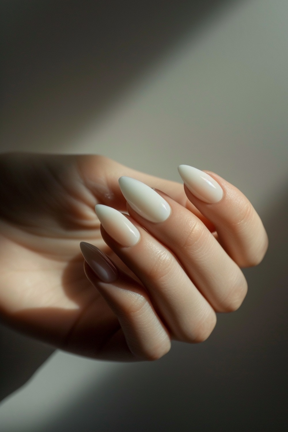 Milky white base nails with design, milky pink nails, pearl cat eye nails, christmas, with heart