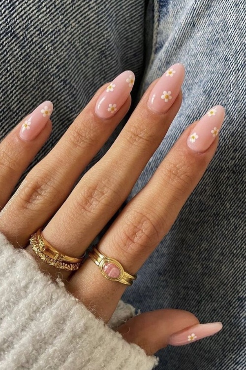 Milky white and gold nails, elegant nails, champagne cat eye nails, with french tip, dip