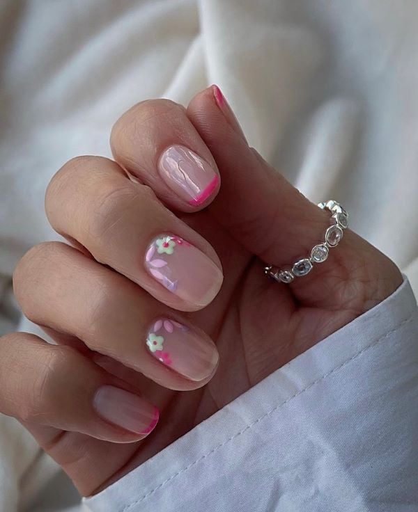short blue nail designs with short acrylic nail designs simple cute french tip, nail biab ideas, junk, gel polish